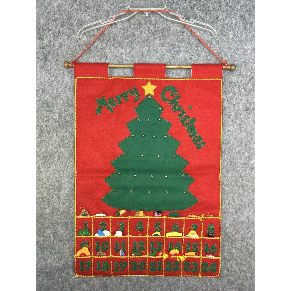 Pockets Of Learning Christmas Advent Calendar Hanging Countdown Complete